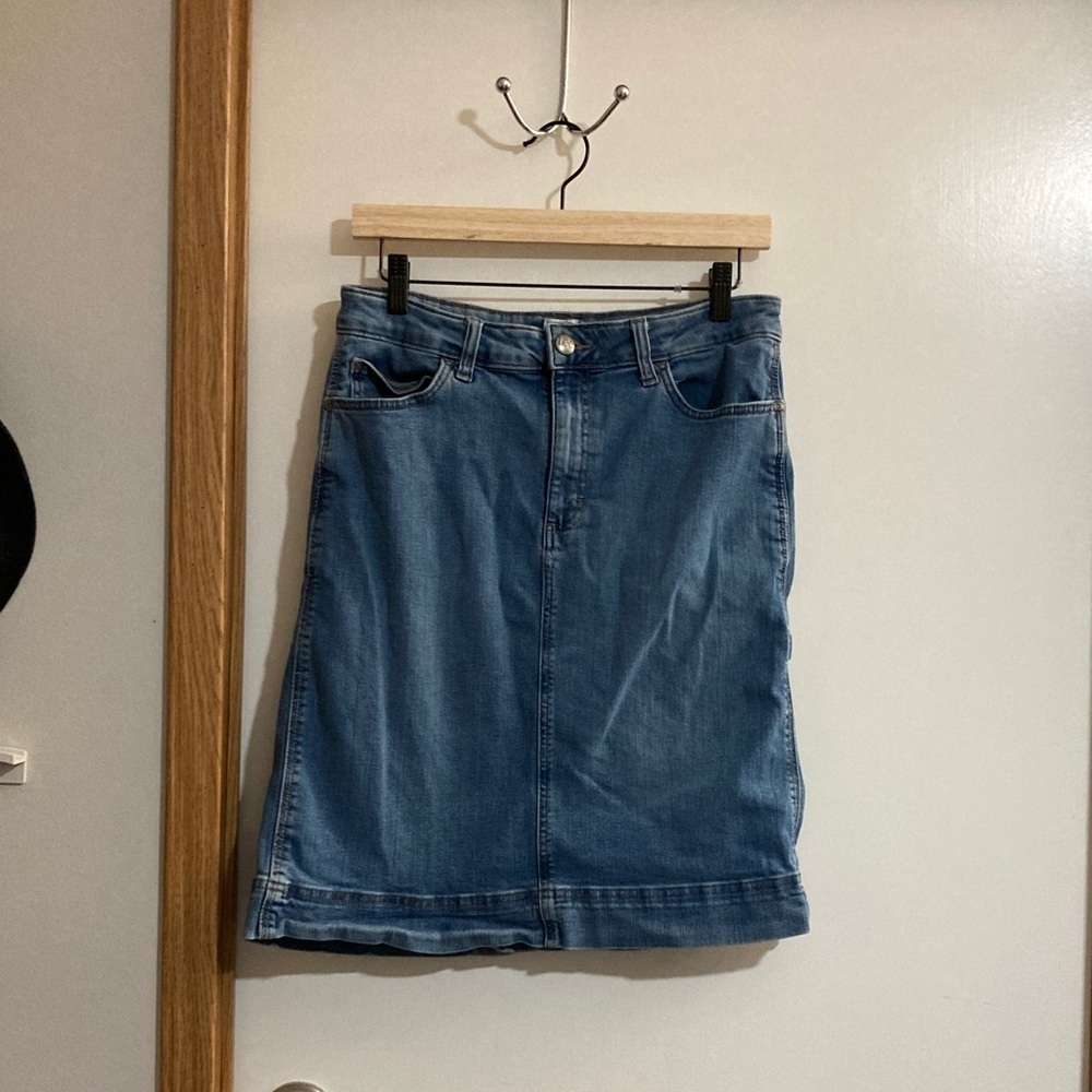 Lee Women's Medium Blue Denim Midi Skirt